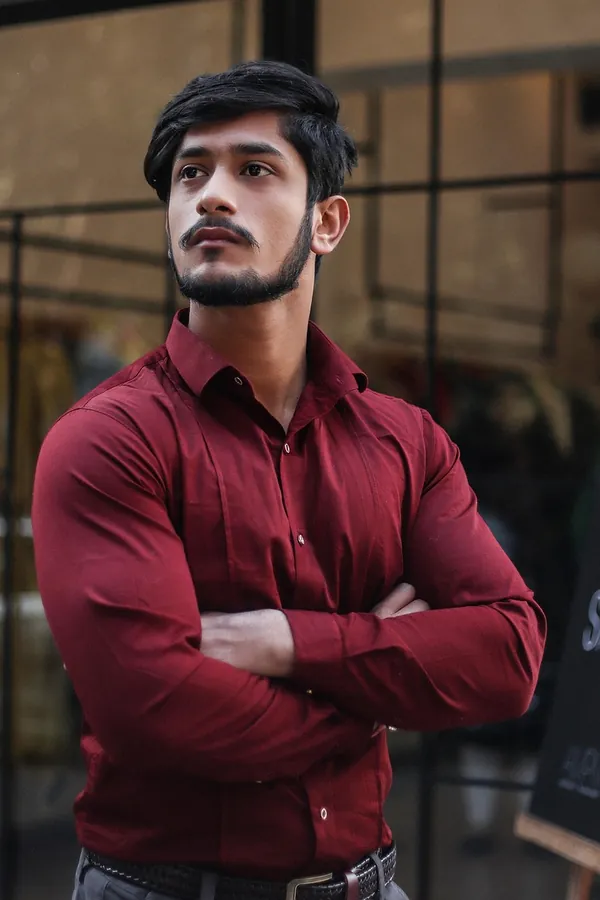 Bordo Slim Fit Gömlek