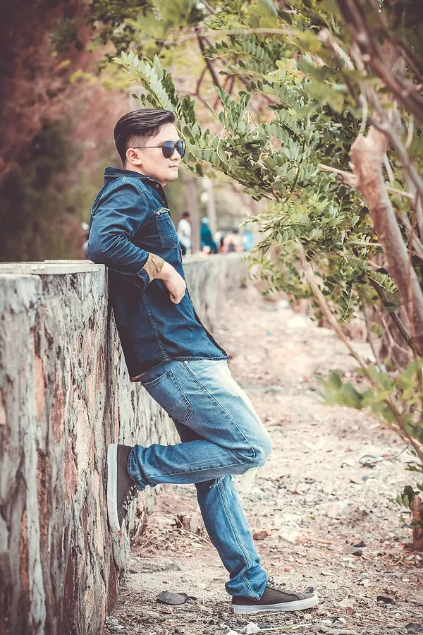 Lacivert Denim Gömlek ve Jean