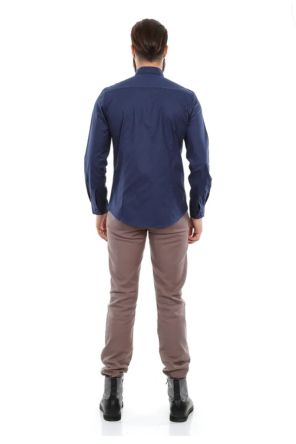 Lacivert Slim Fit Gömlek