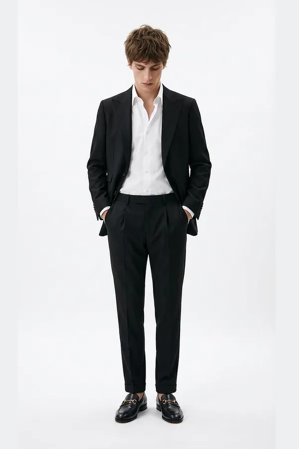 Siyah Slim Fit Takım Elbise