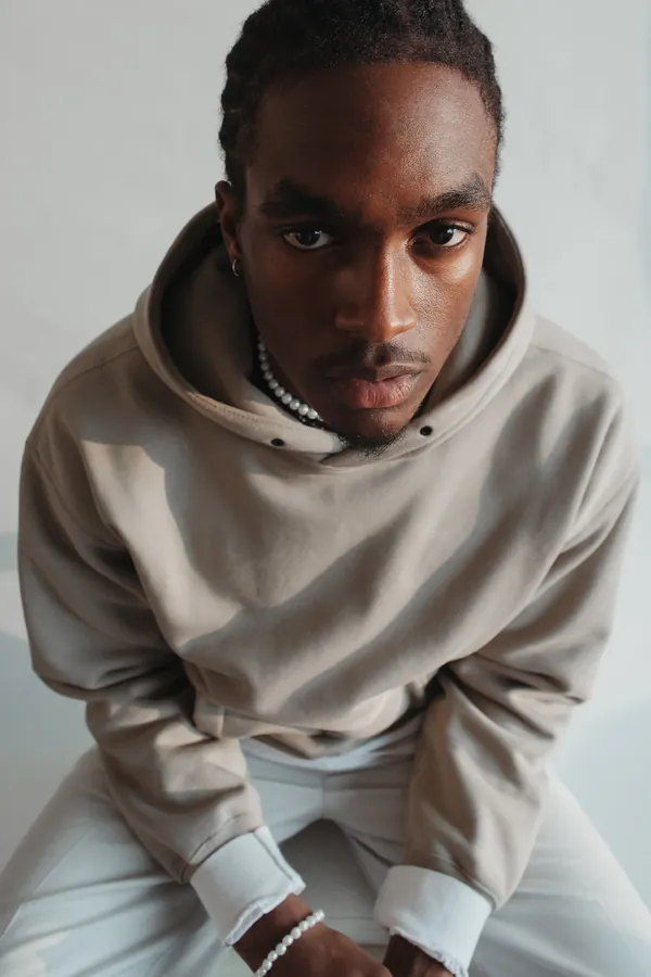 Taş Rengi Kapüşonlu Sweatshirt